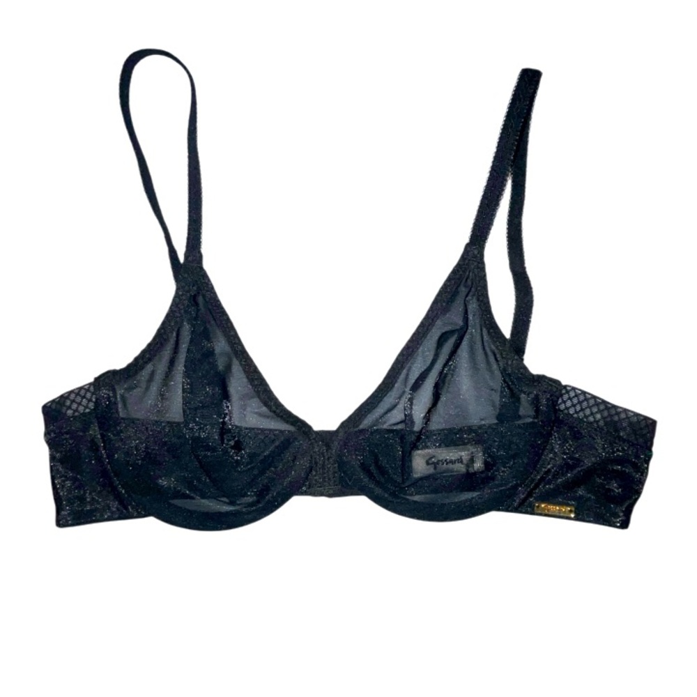 Gossard Black Sheer Lace Detail Bra Size 32A